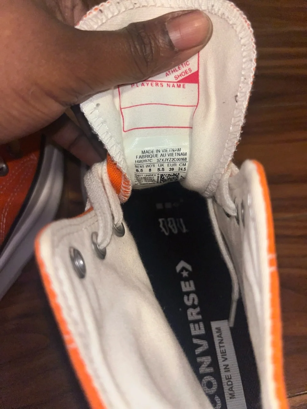 Converse Run Star Hike Orange and White High-Top Sneakers - Picture 2 of 6